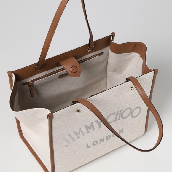 Jimmy Choo Varenne Canvas Reversible Tote Bag - Picture 6 of 14